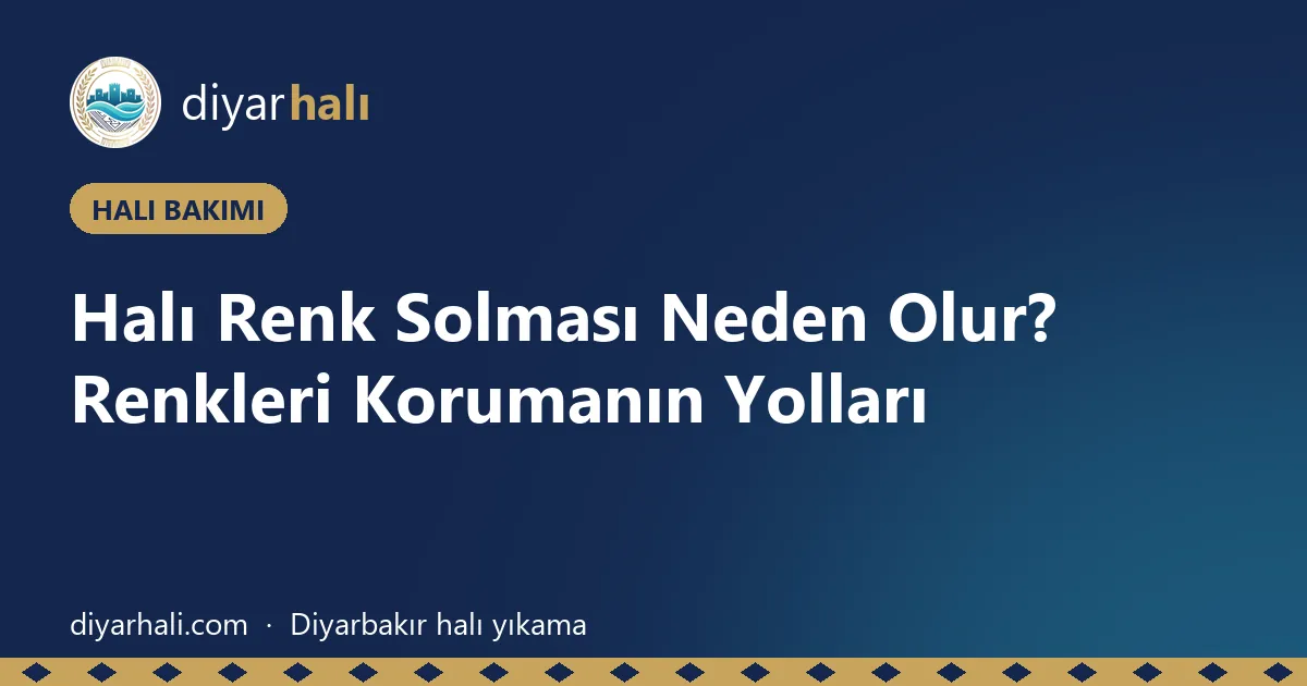 Halı Renk Solması Neden Olur? Renkleri Korumanın Yolları